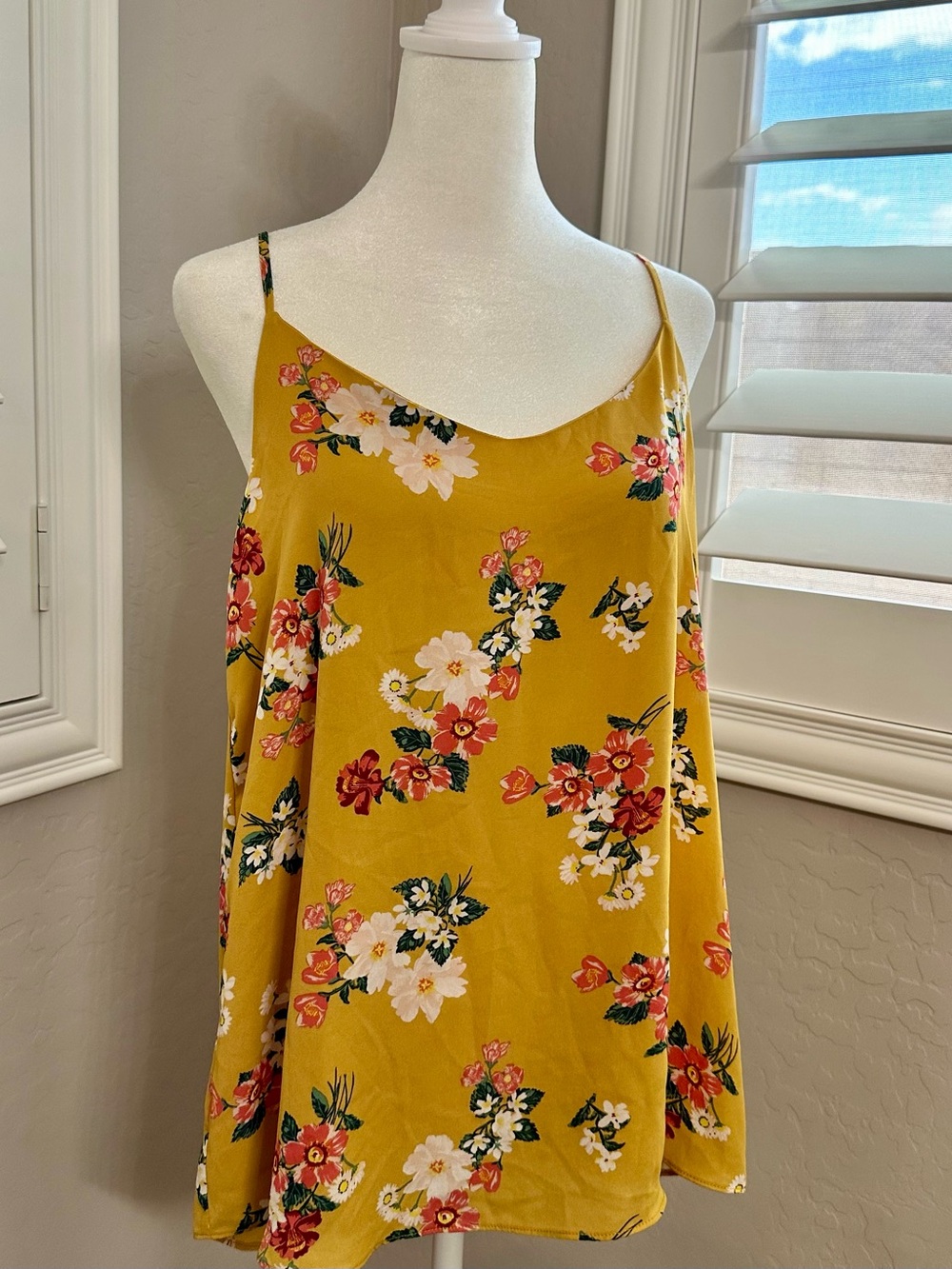 Bundle 4/$25 Pink Republic Mustard Floral Mini Slip Dress